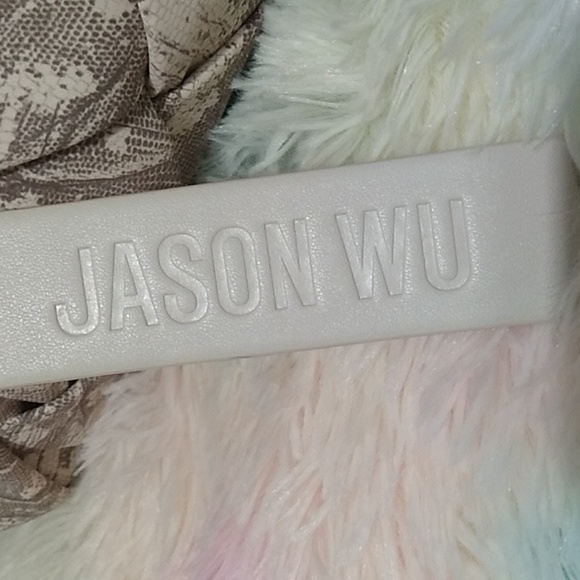 SALE! NWT Jason Wu Woven Nylon Ivory Lizard Print Shoulder Bag - Picture 4 of 15